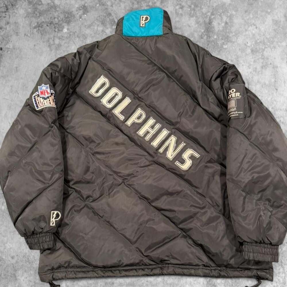 Vintage Pro Player Miami Dolphins Puffer Jacket XL